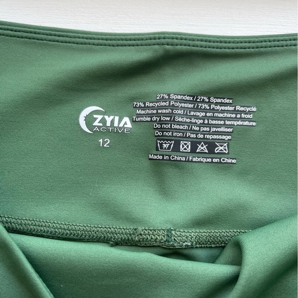 ZYIA Active Green Pine Light n Tight Hi-Rise 78 24" Leggings Size 12 - Picture 3 of 7